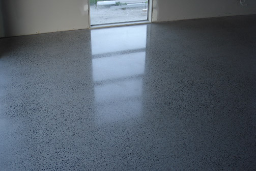 BriStone on polished concrete floor, 